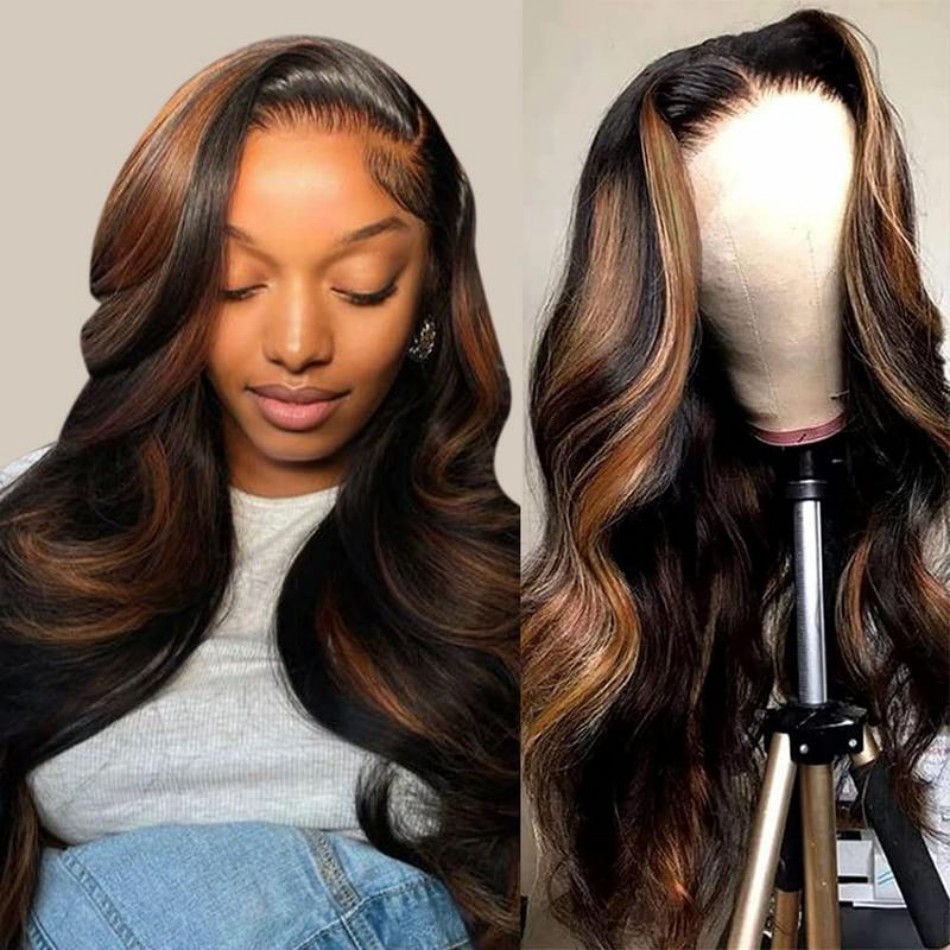 Hd Lace Frontal Wig Human Hair Pre Plucked - P1B30 Парики из натуральных волос с