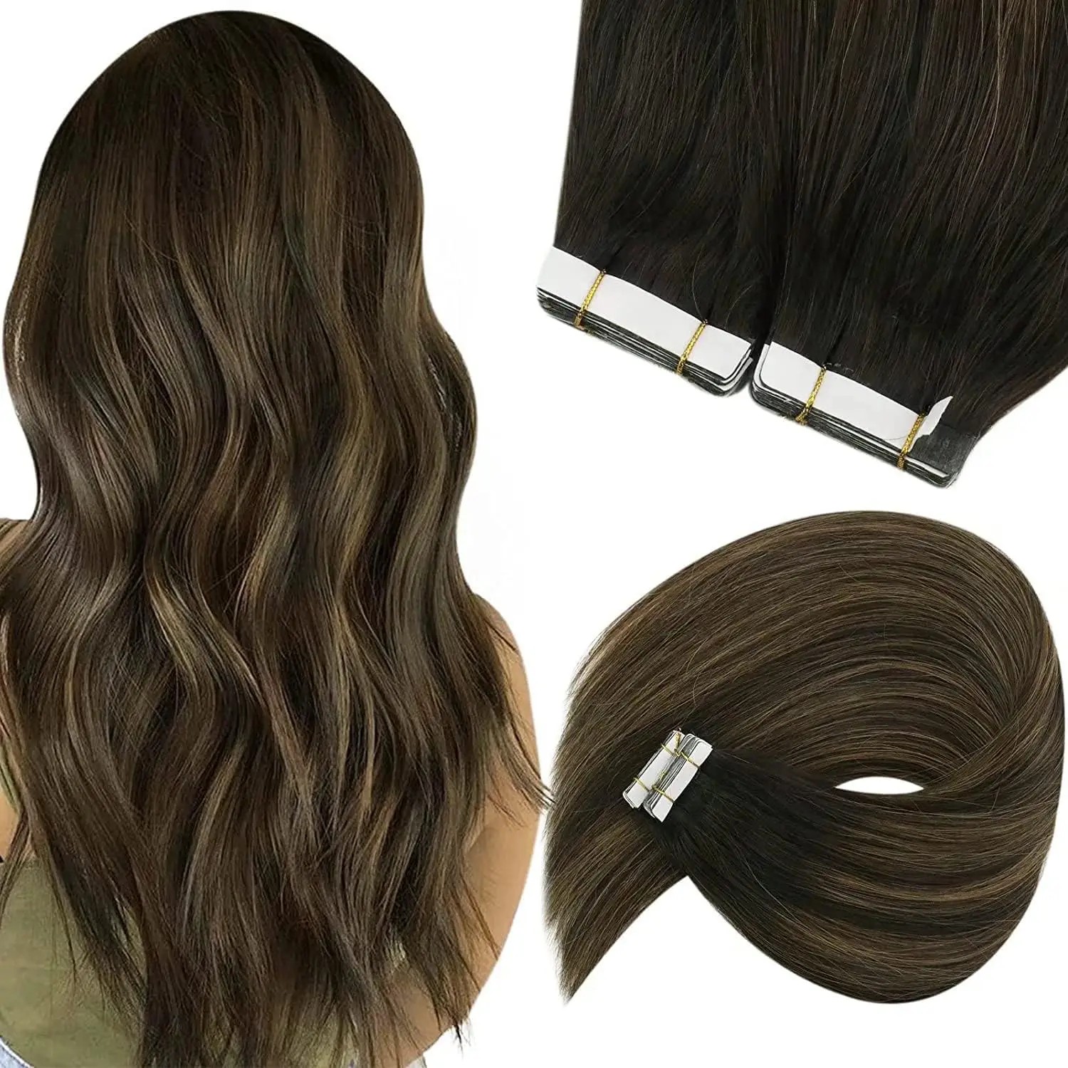 VeSunny пряди для наращивания  – обзор и цена Invisible Tape In Extensions Real Hair