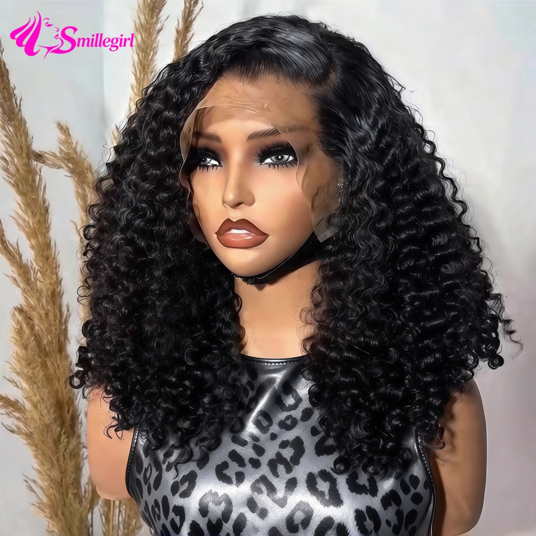 Короткий кудрявый боб, плотнос – обзор и цена Pre Parted 13X4 Lace Front Bob Wig