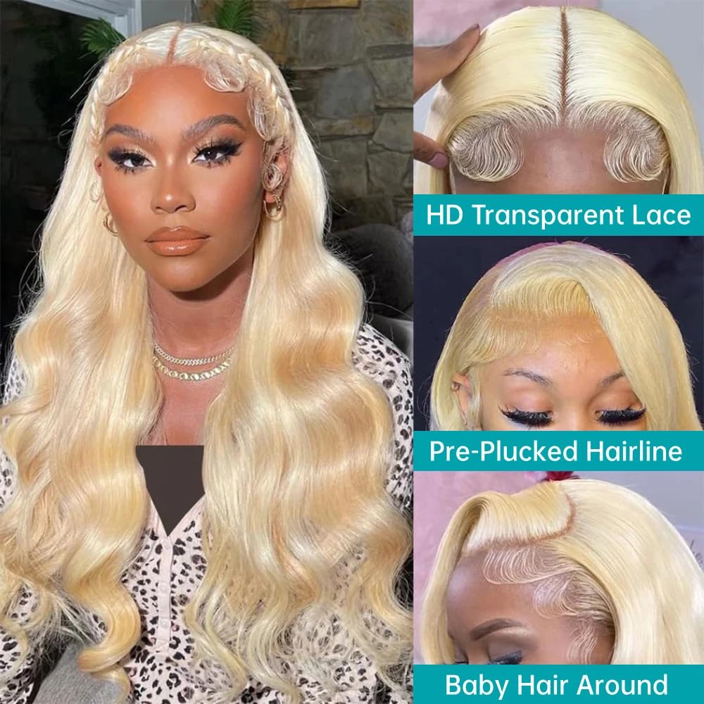 Плотность 200%, прямые, шелков – обзор и цена 613 Blonde Body Wave Lace Front Wig