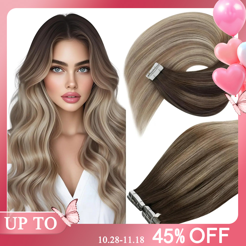 Наращивание волос VeSunny: нат – обзор и цена Invisible Tape In Extensions Real Hair