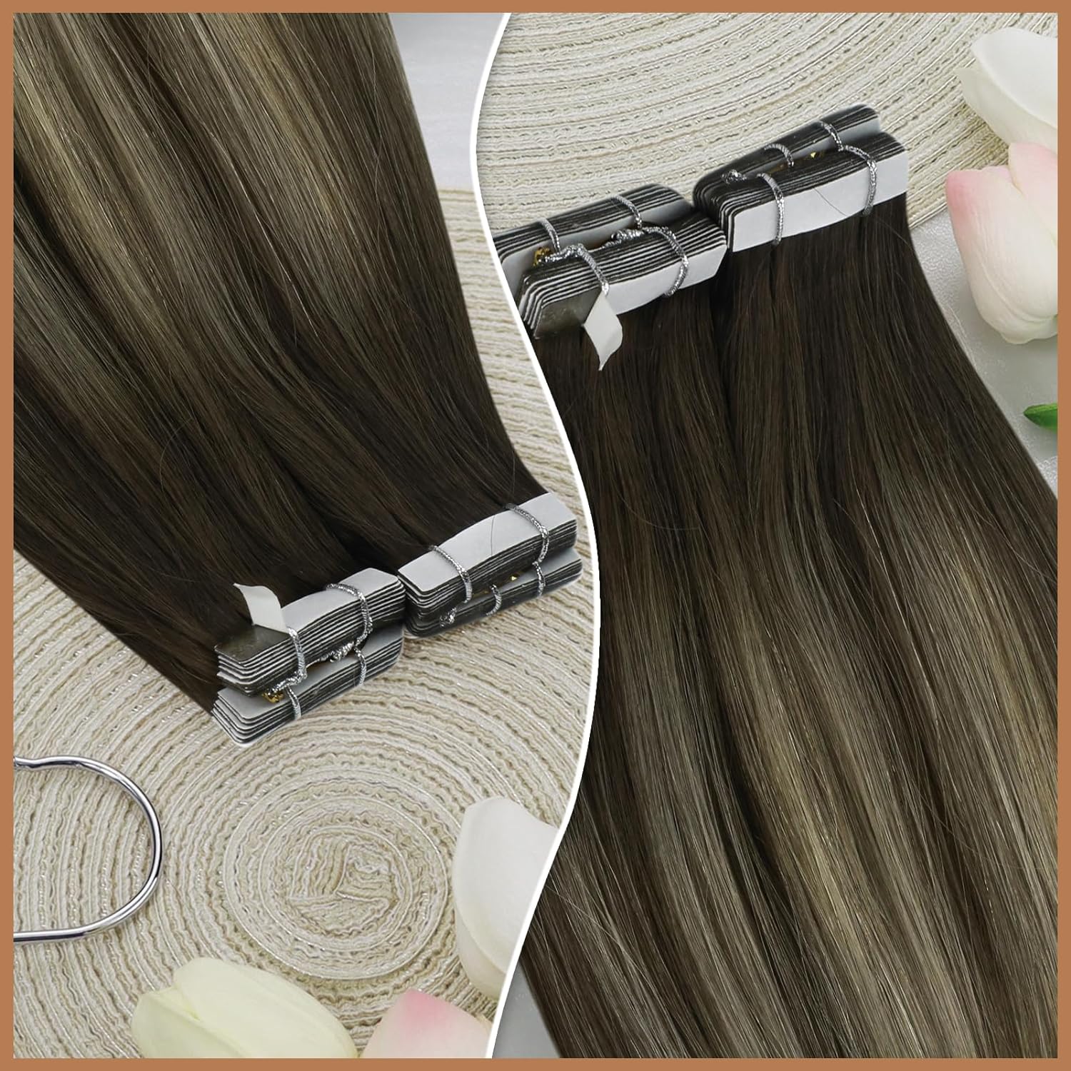 Наращивание волос VeSunny: нат – обзор и цена Invisible Tape In Extensions Real Hair